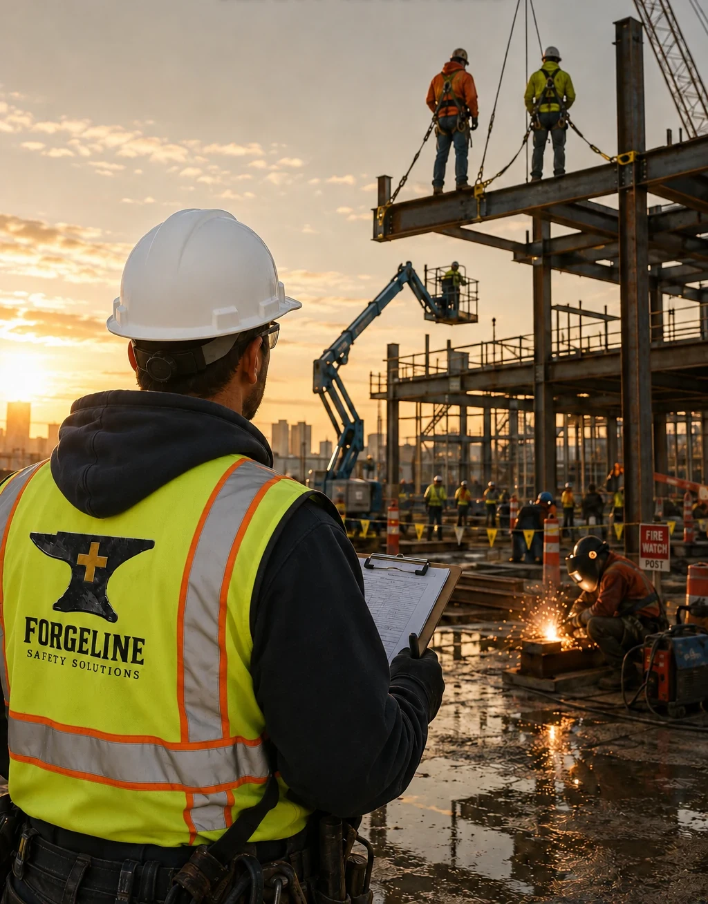 Forgeline Safety Solutions branded construction safety visual