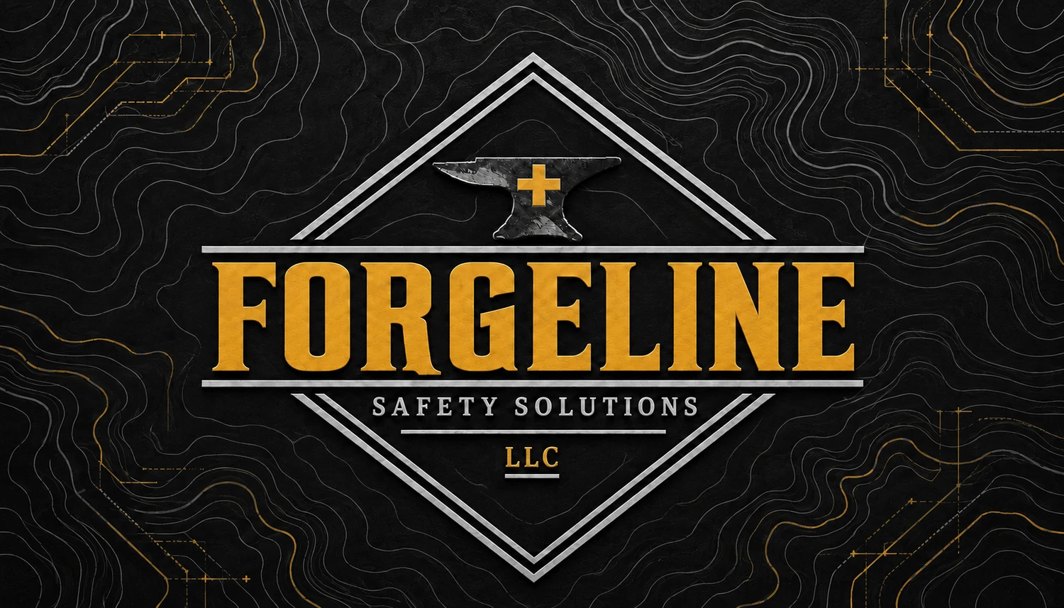 Forgeline Safety Solutions topographic brand artwork